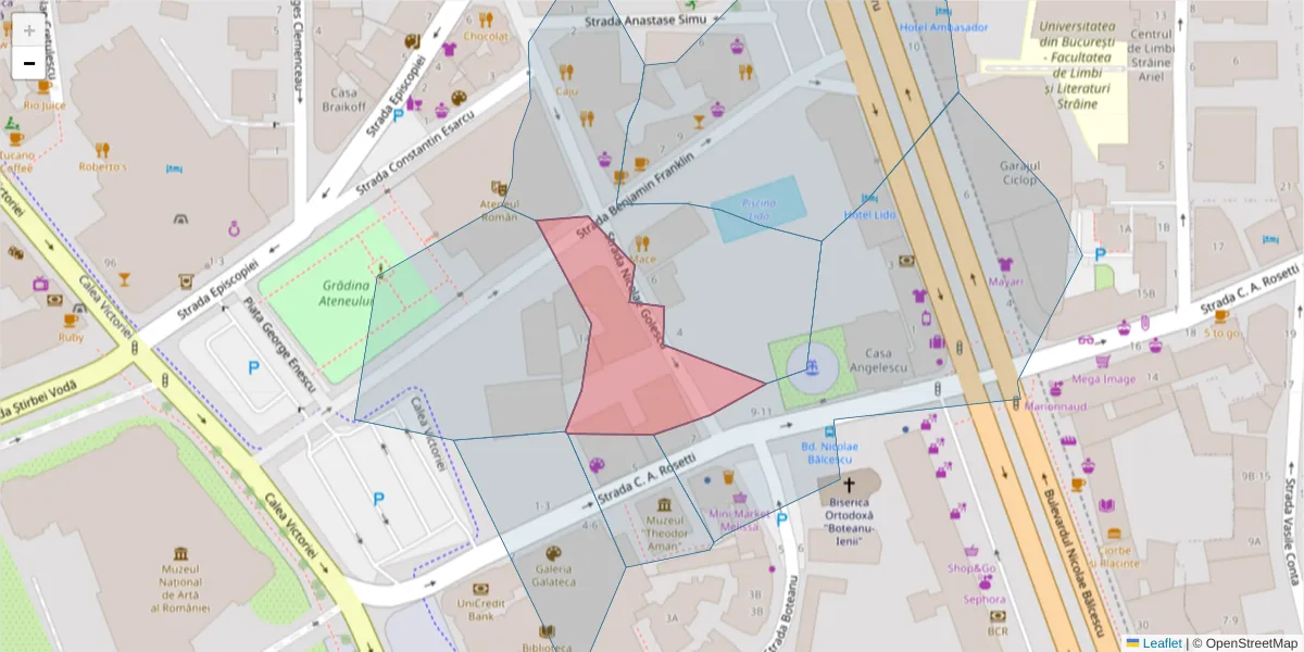 Hartă a codului poștal  și a codurilor poștale învecinate