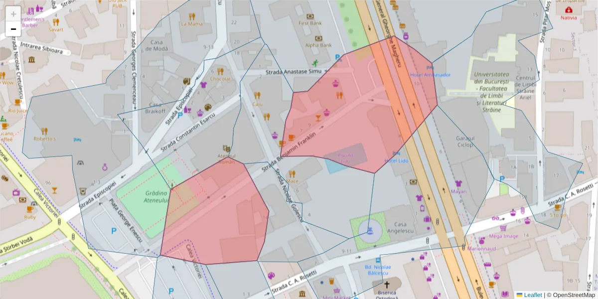 Hartă a codului poștal  și a codurilor poștale învecinate