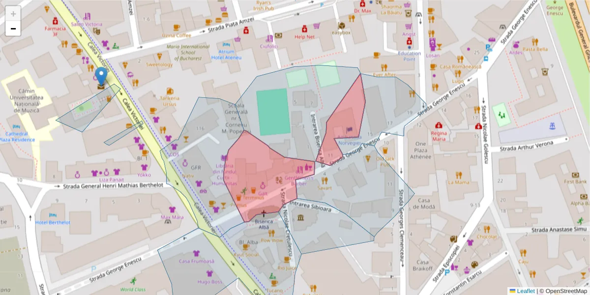 Hartă a codului poștal  și a codurilor poștale învecinate
