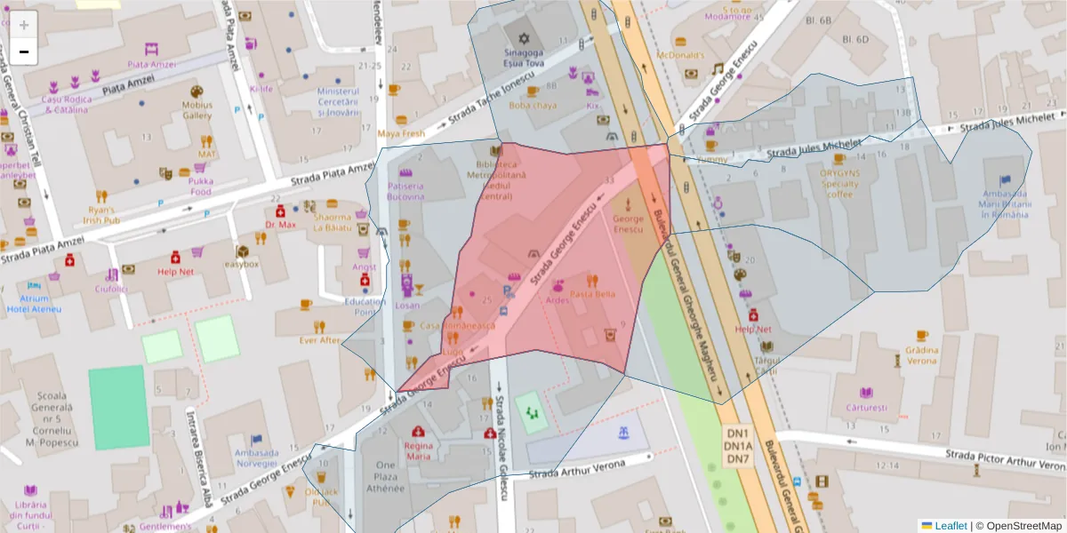 Hartă a codului poștal  și a codurilor poștale învecinate