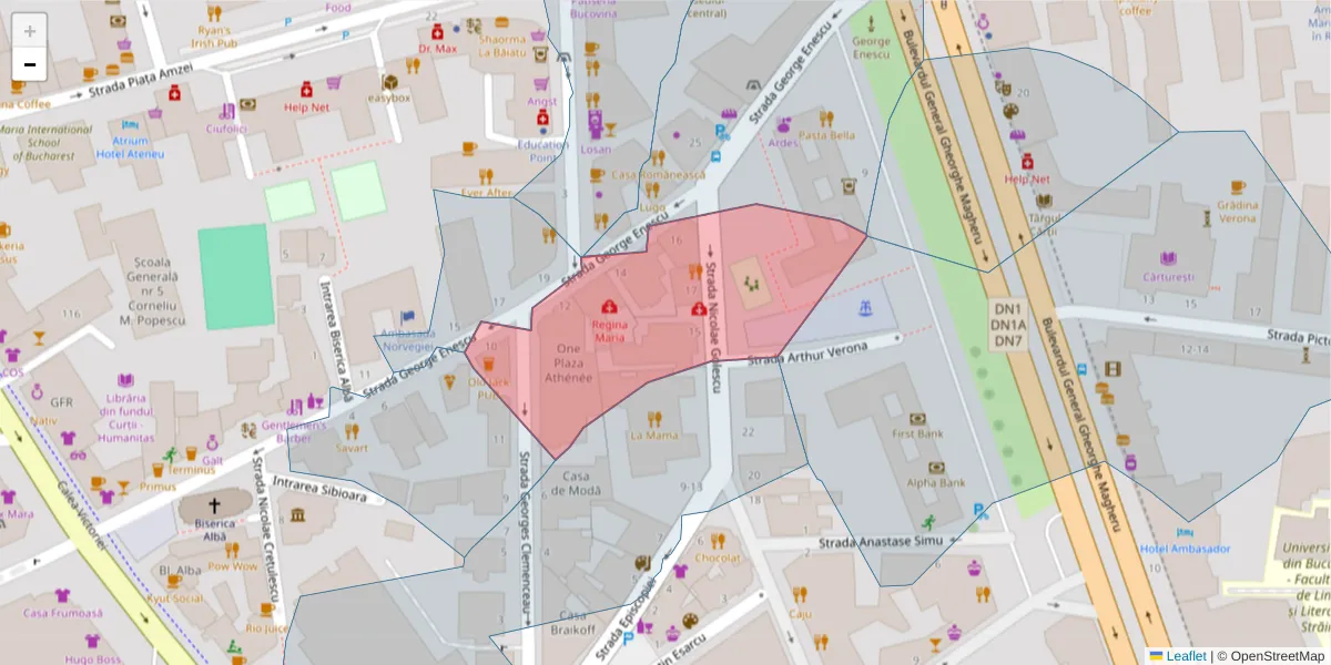 Hartă a codului poștal  și a codurilor poștale învecinate