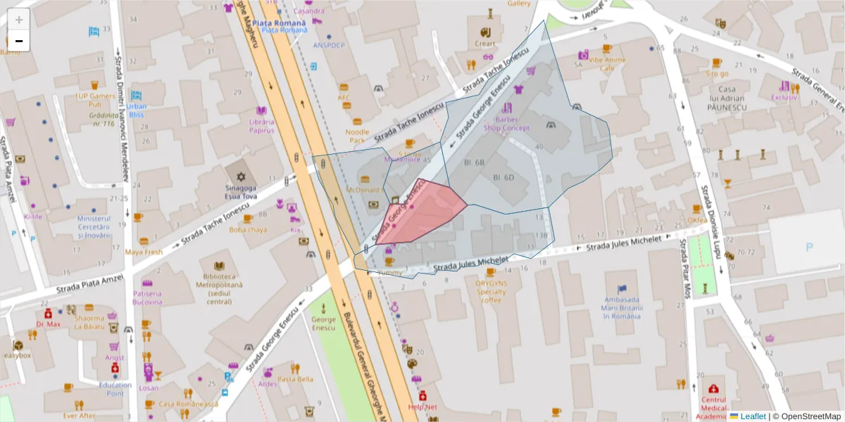 Hartă a codului poștal  și a codurilor poștale învecinate