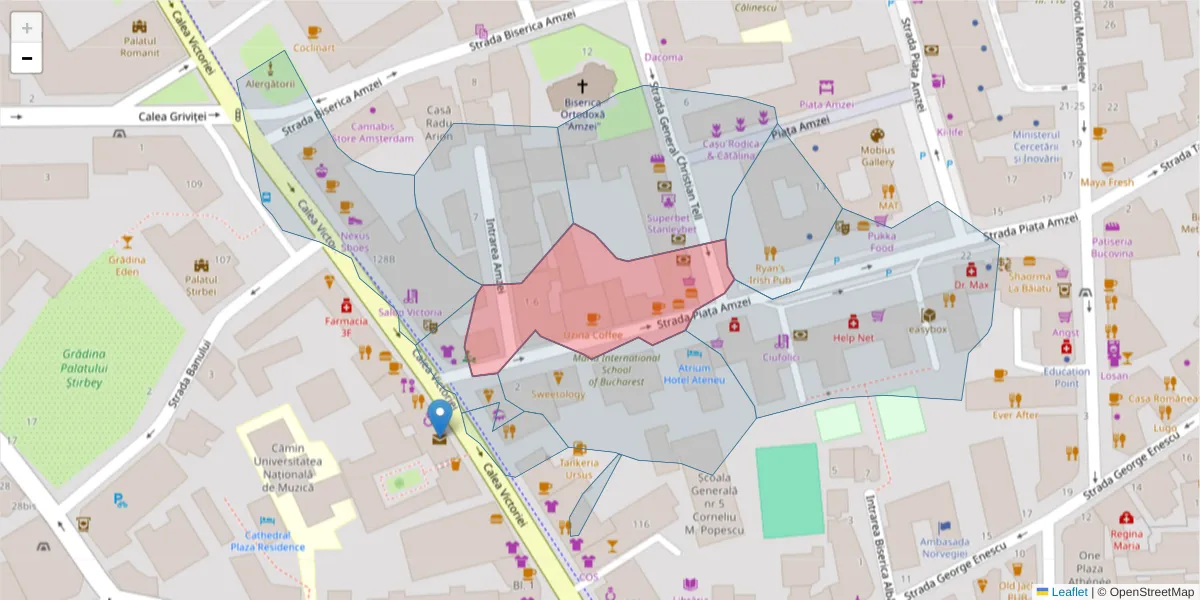 Hartă a codului poștal  și a codurilor poștale învecinate