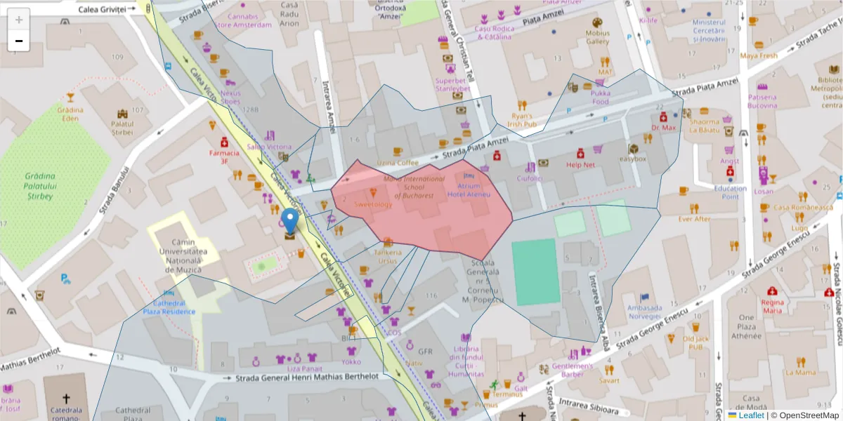 Hartă a codului poștal  și a codurilor poștale învecinate