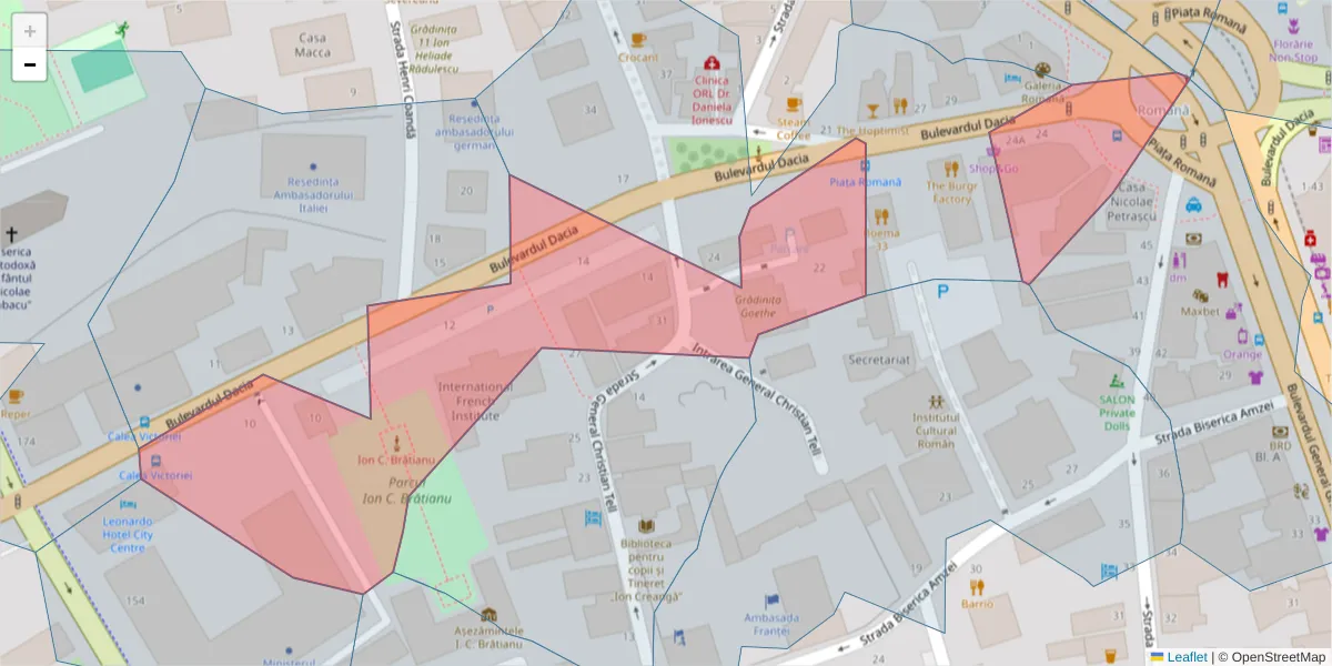 Hartă a codului poștal  și a codurilor poștale învecinate