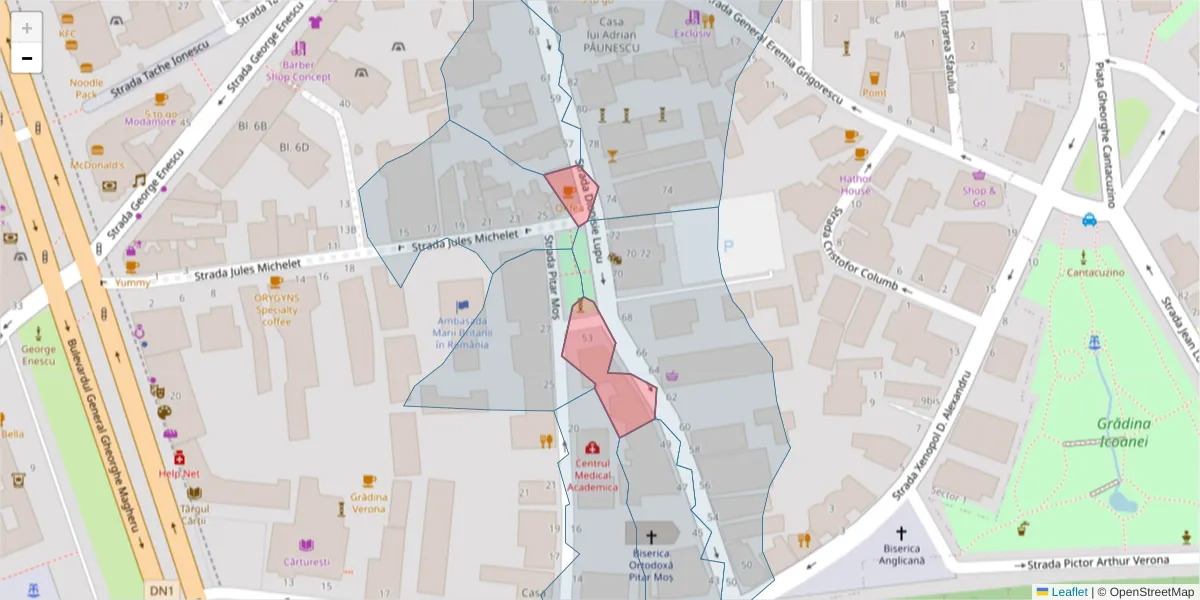 Hartă a codului poștal  și a codurilor poștale învecinate