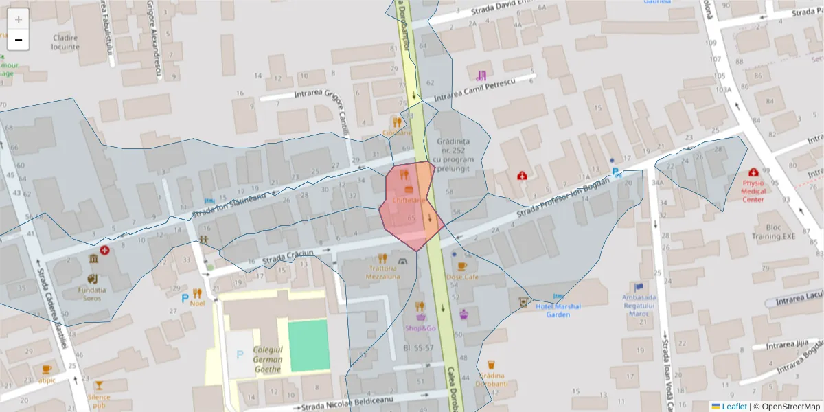Hartă a codului poștal  și a codurilor poștale învecinate