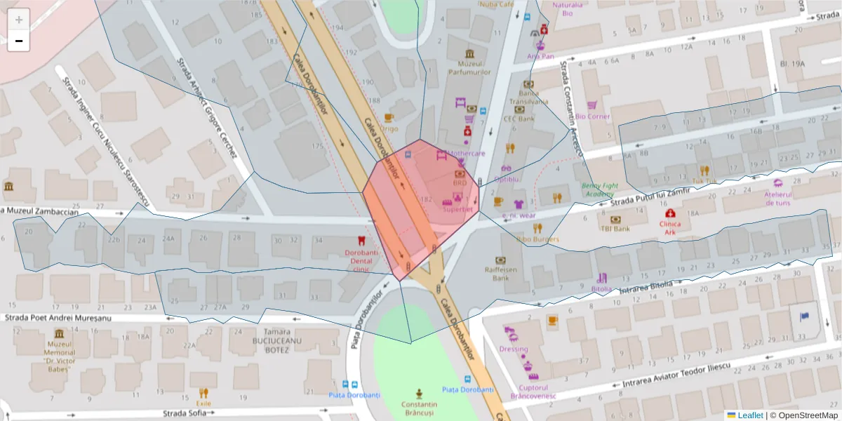 Hartă a codului poștal  și a codurilor poștale învecinate