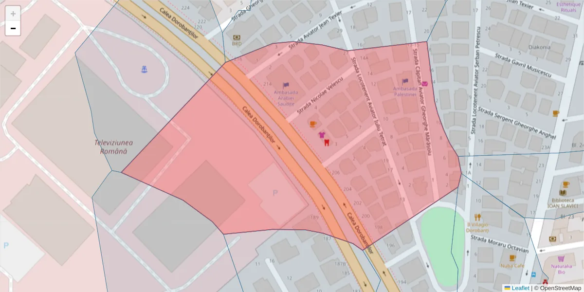 Hartă a codului poștal  și a codurilor poștale învecinate