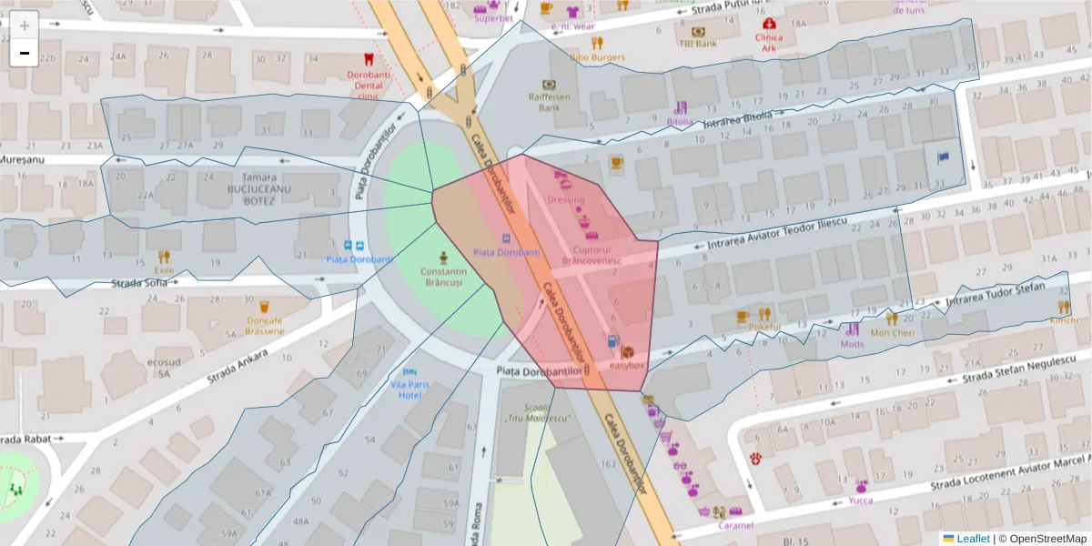 Hartă a codului poștal  și a codurilor poștale învecinate