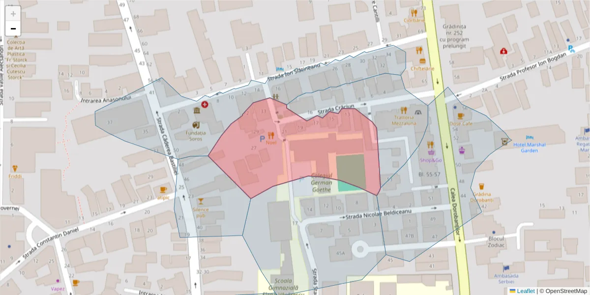 Hartă a codului poștal  și a codurilor poștale învecinate
