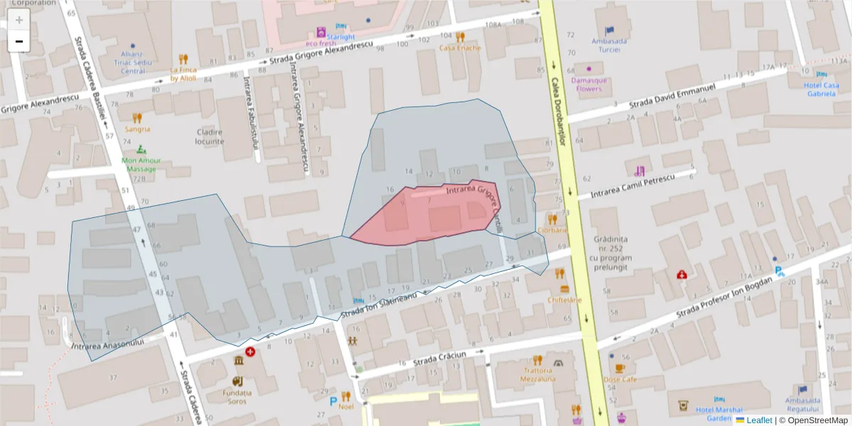 Hartă a codului poștal  și a codurilor poștale învecinate