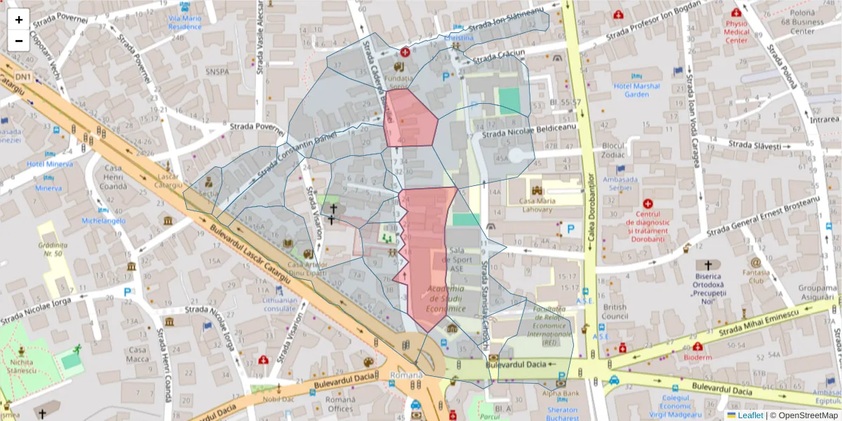 Hartă a codului poștal  și a codurilor poștale învecinate