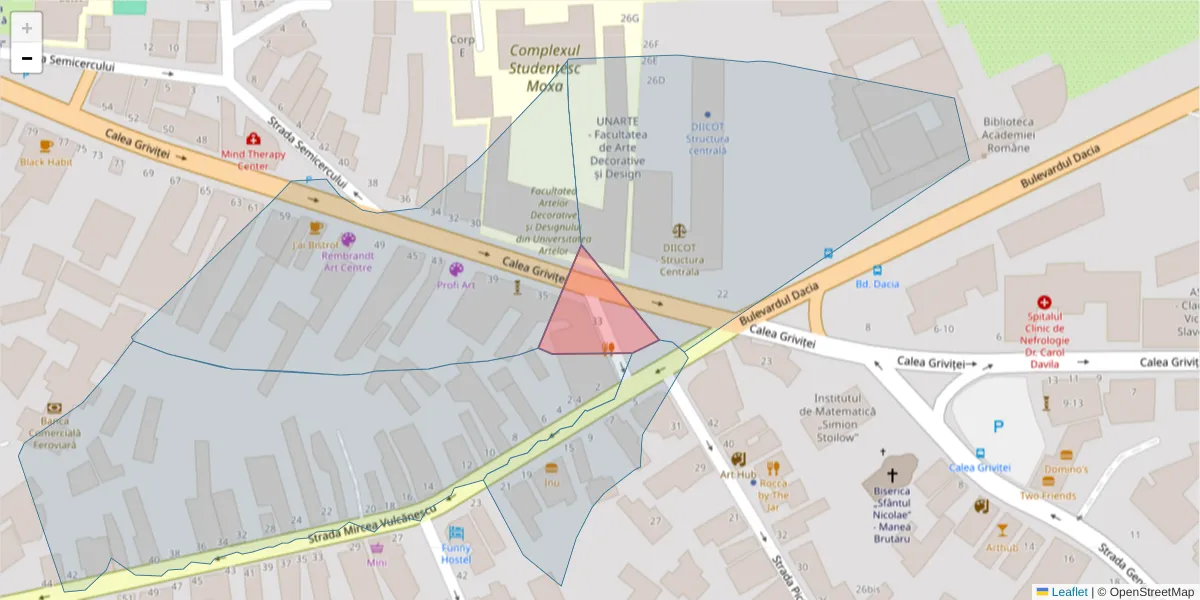 Hartă a codului poștal  și a codurilor poștale învecinate