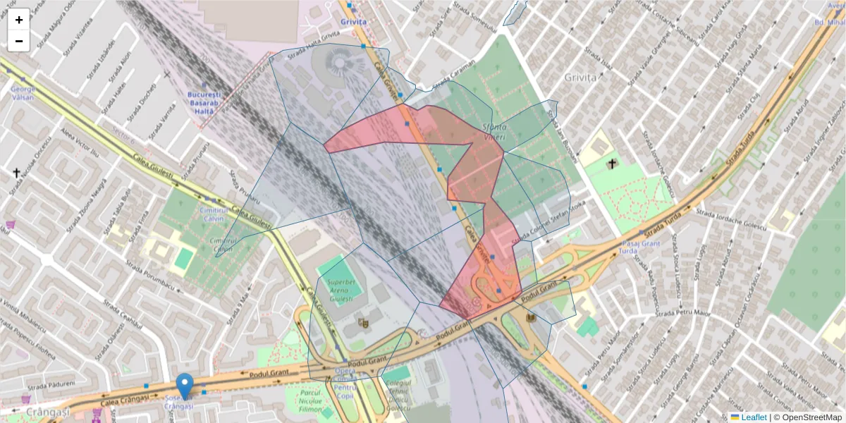 Hartă a codului poștal  și a codurilor poștale învecinate