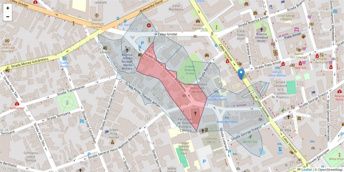 Hartă a codului poștal  și a codurilor poștale învecinate