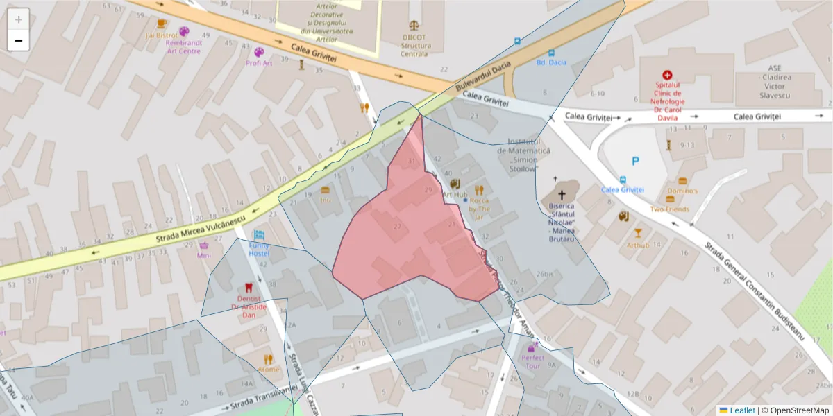 Hartă a codului poștal  și a codurilor poștale învecinate