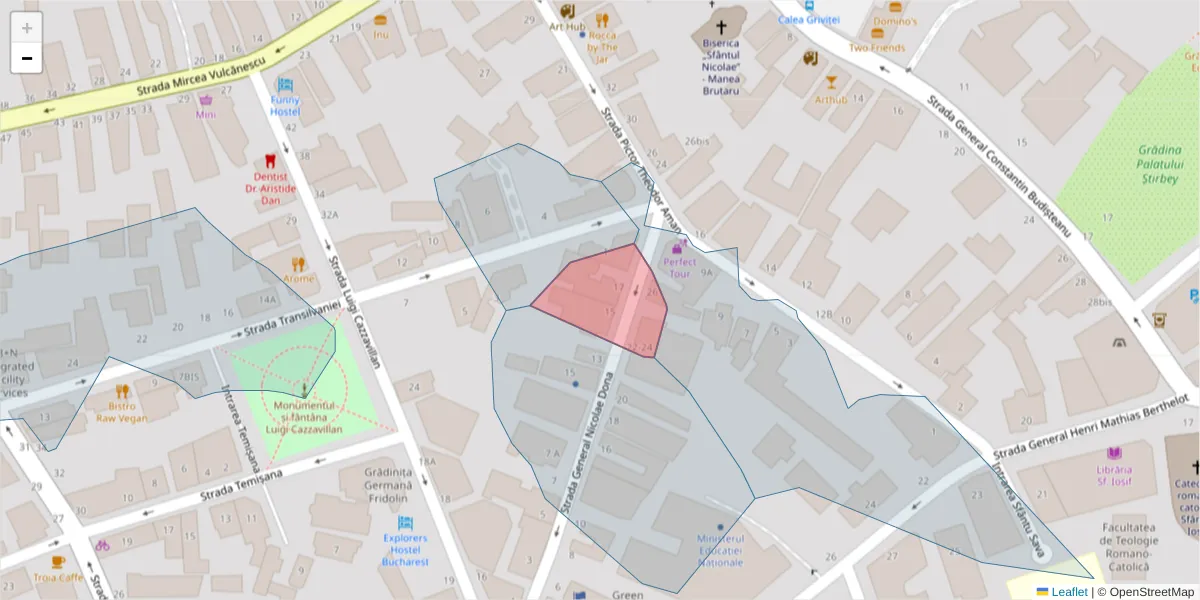 Hartă a codului poștal  și a codurilor poștale învecinate