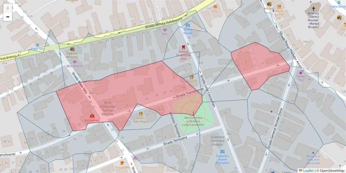 Hartă a codului poștal  și a codurilor poștale învecinate