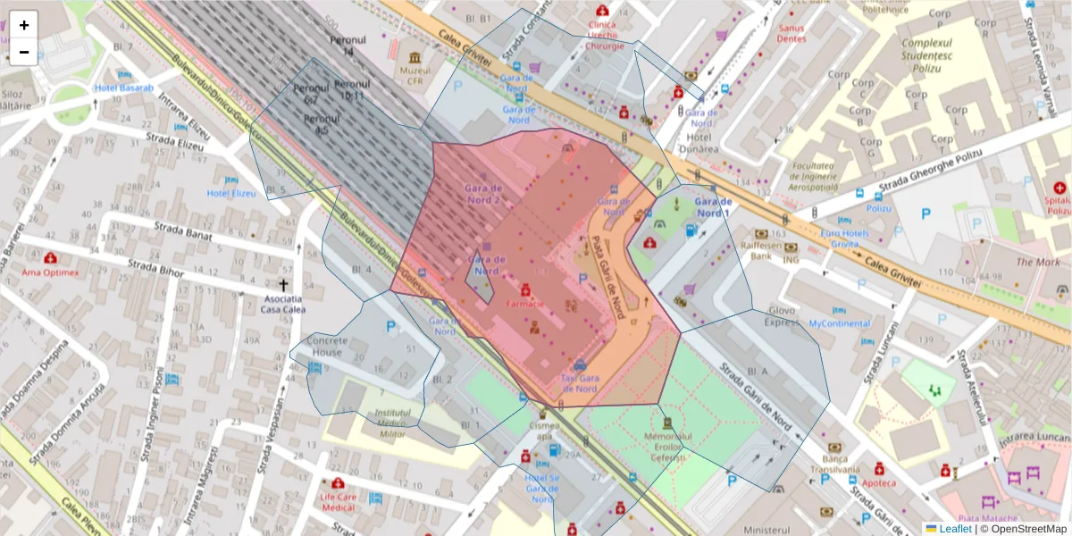 Hartă a codului poștal  și a codurilor poștale învecinate