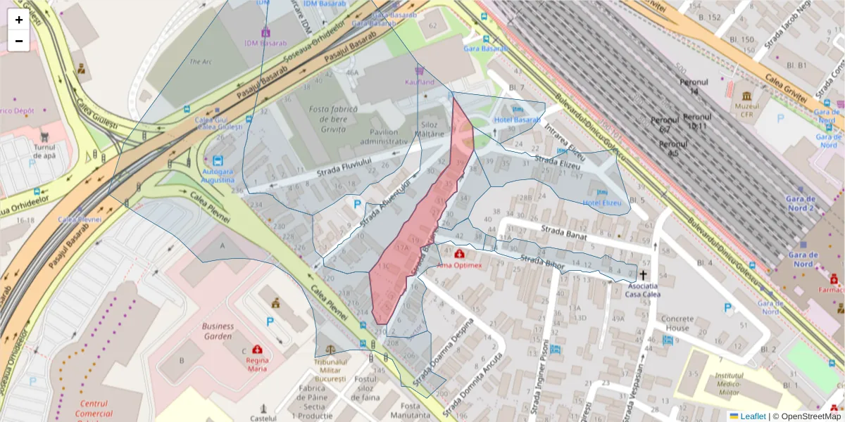 Hartă a codului poștal  și a codurilor poștale învecinate