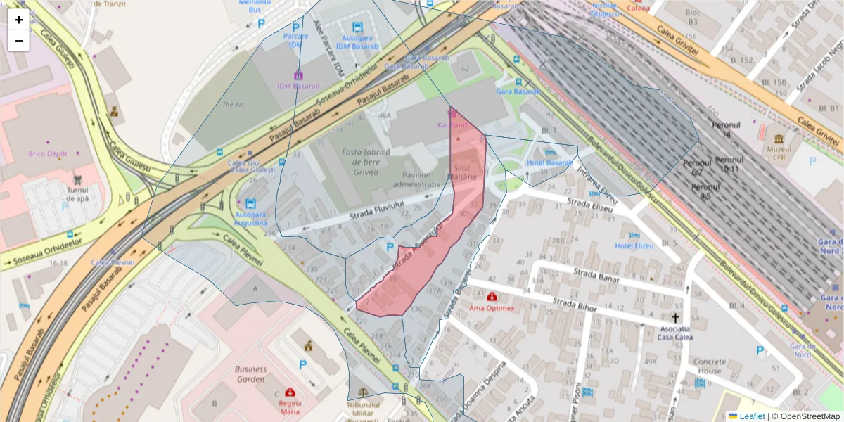 Hartă a codului poștal  și a codurilor poștale învecinate