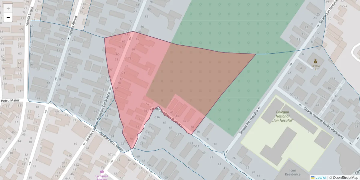 Hartă a codului poștal  și a codurilor poștale învecinate