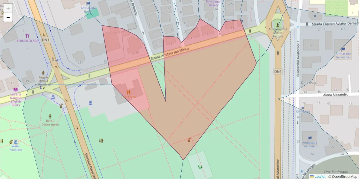 Hartă a codului poștal  și a codurilor poștale învecinate