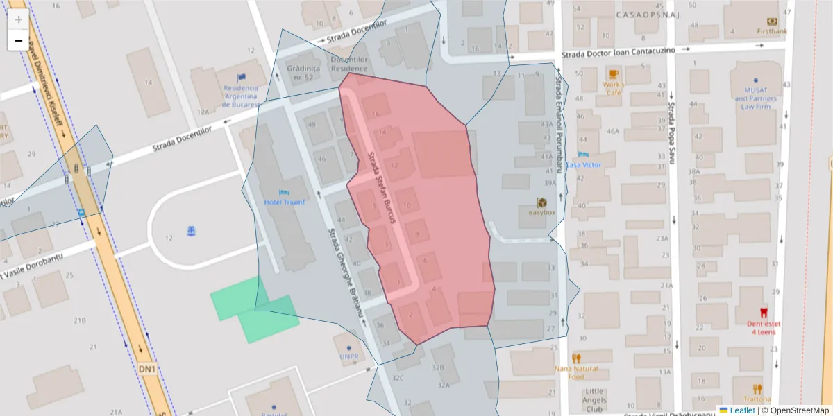 Hartă a codului poștal  și a codurilor poștale învecinate