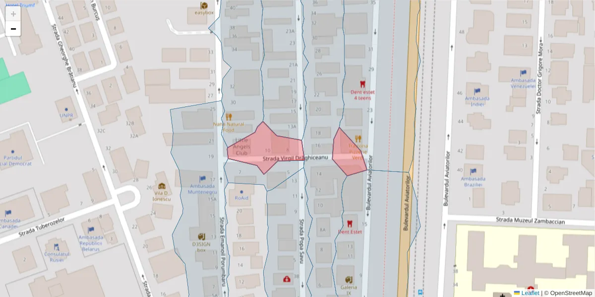 Hartă a codului poștal  și a codurilor poștale învecinate