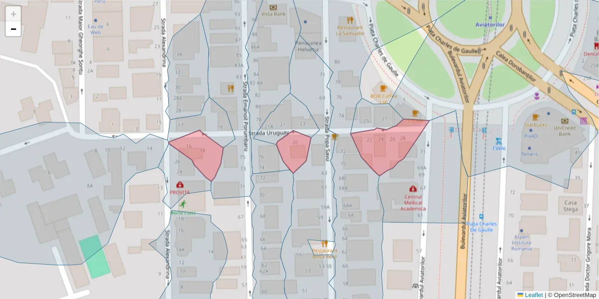 Hartă a codului poștal  și a codurilor poștale învecinate