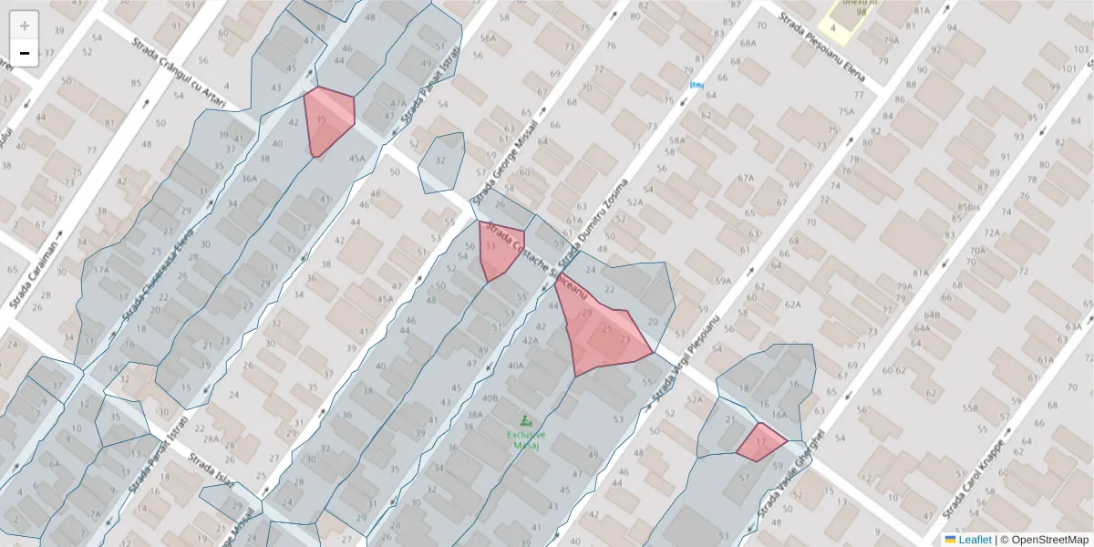 Hartă a codului poștal  și a codurilor poștale învecinate