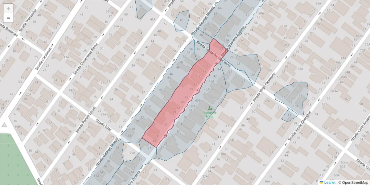 Hartă a codului poștal  și a codurilor poștale învecinate
