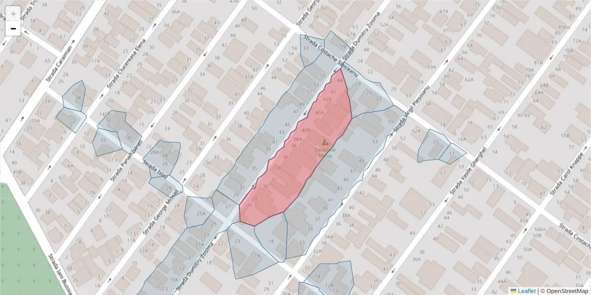 Hartă a codului poștal  și a codurilor poștale învecinate