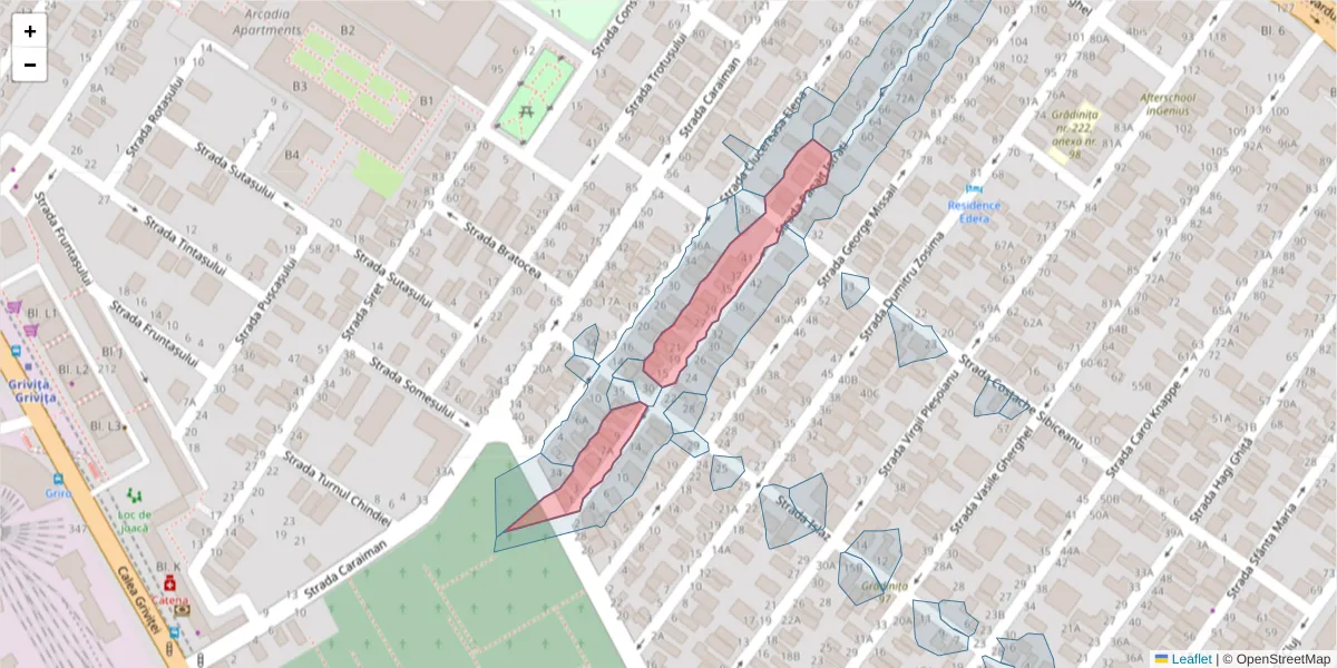 Hartă a codului poștal  și a codurilor poștale învecinate