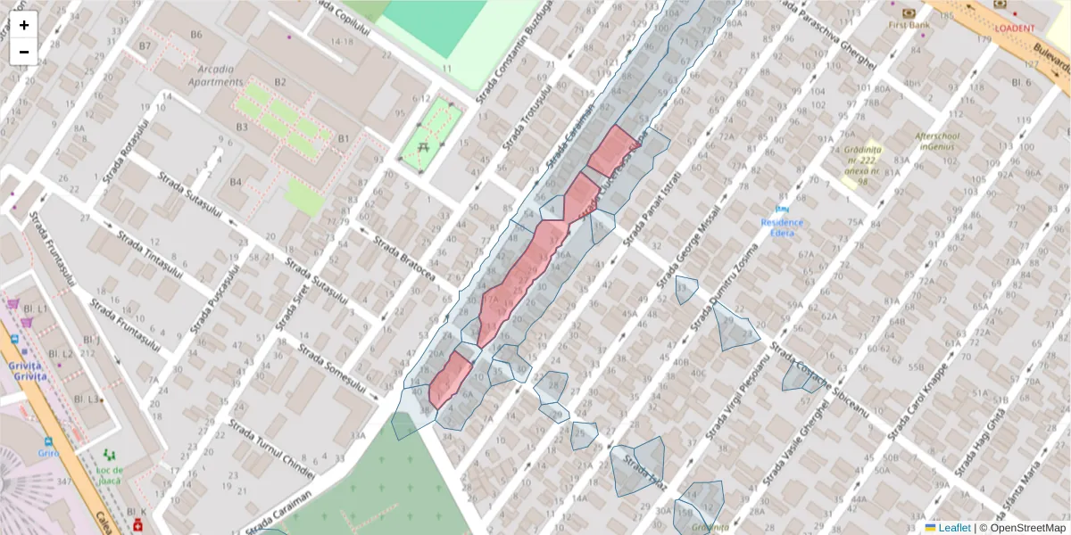 Hartă a codului poștal  și a codurilor poștale învecinate