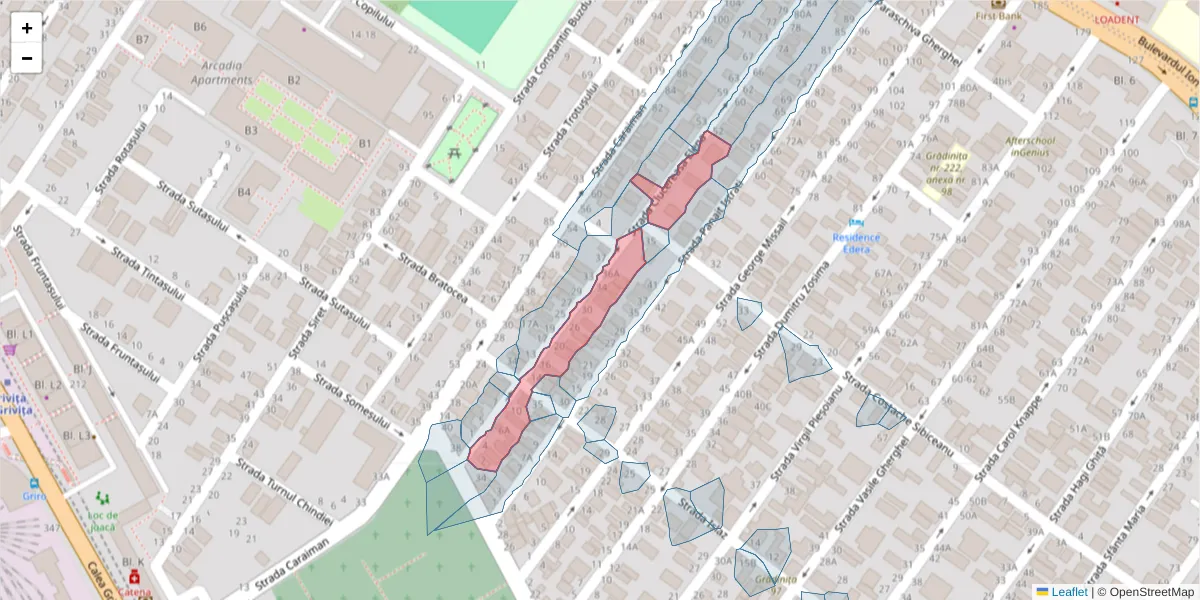 Hartă a codului poștal  și a codurilor poștale învecinate