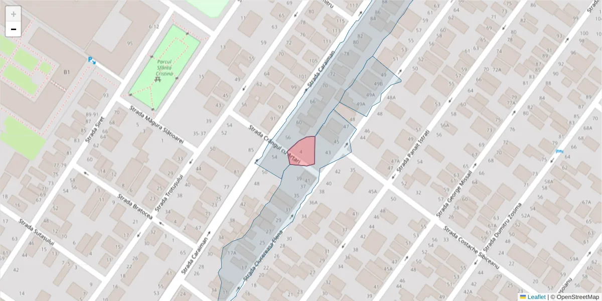 Hartă a codului poștal  și a codurilor poștale învecinate