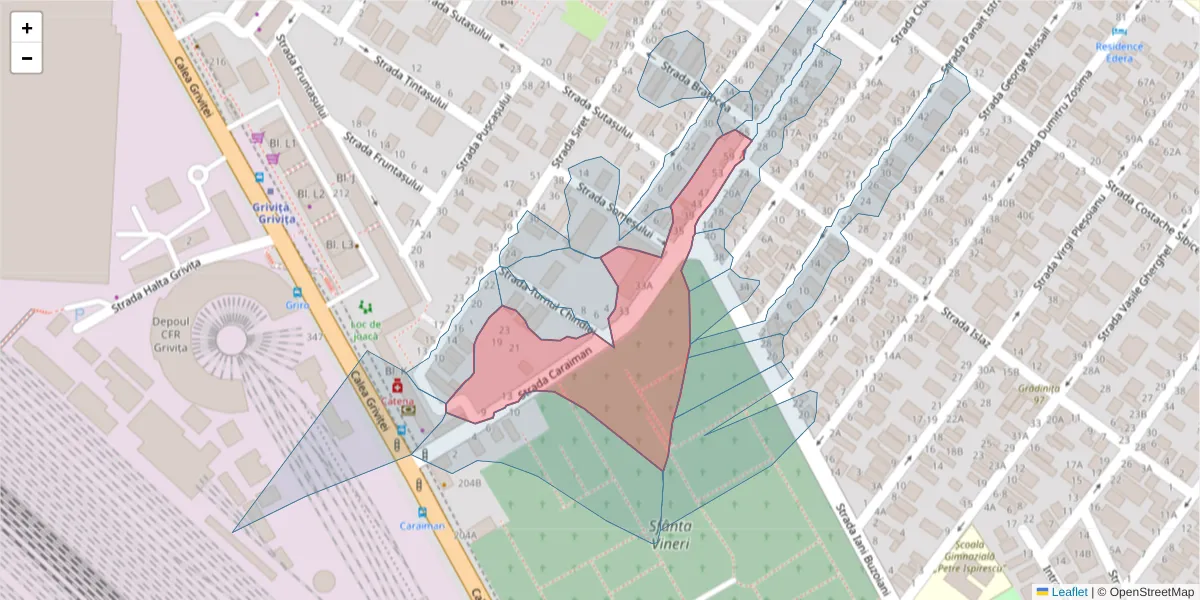 Hartă a codului poștal  și a codurilor poștale învecinate