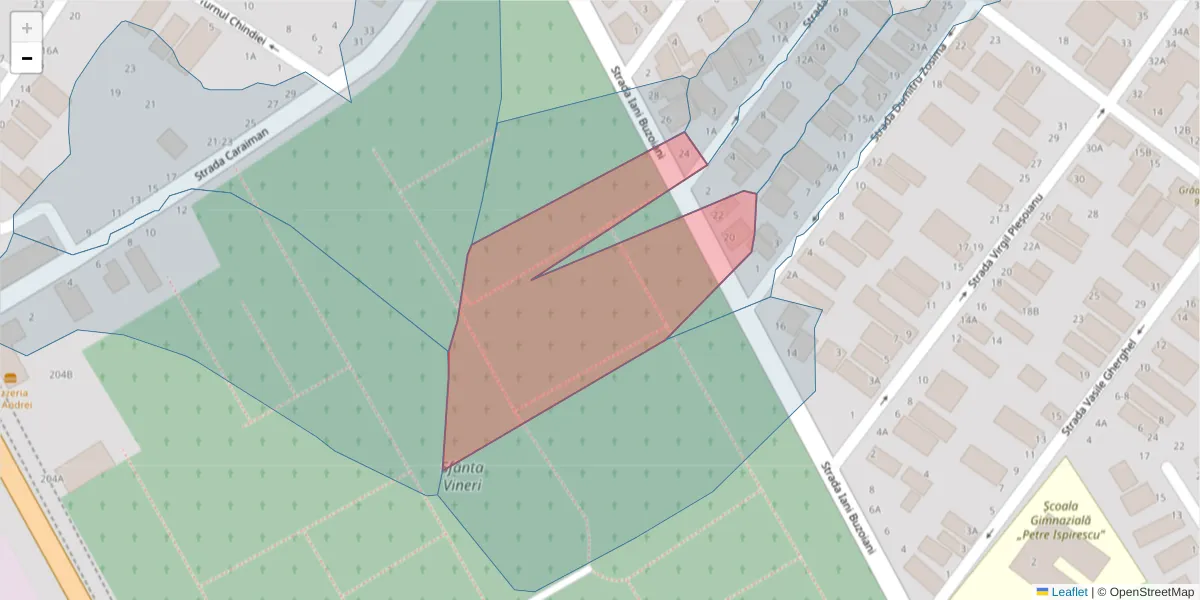 Hartă a codului poștal  și a codurilor poștale învecinate