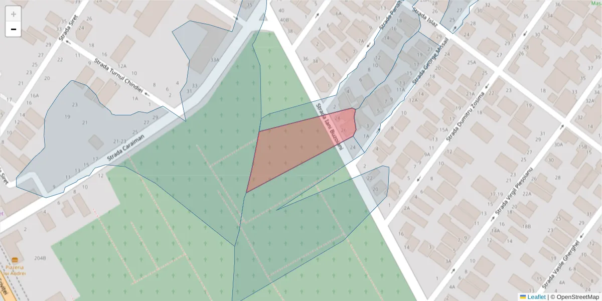 Hartă a codului poștal  și a codurilor poștale învecinate
