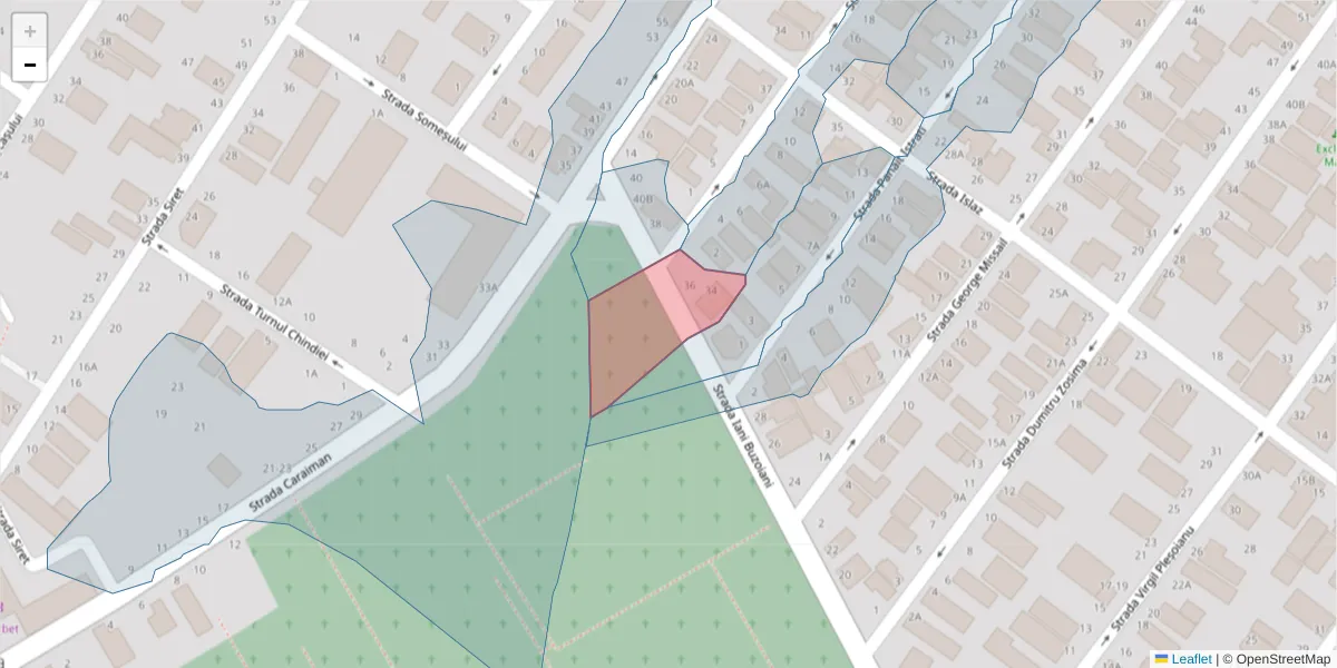 Hartă a codului poștal  și a codurilor poștale învecinate