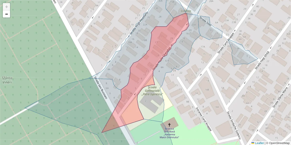 Hartă a codului poștal  și a codurilor poștale învecinate
