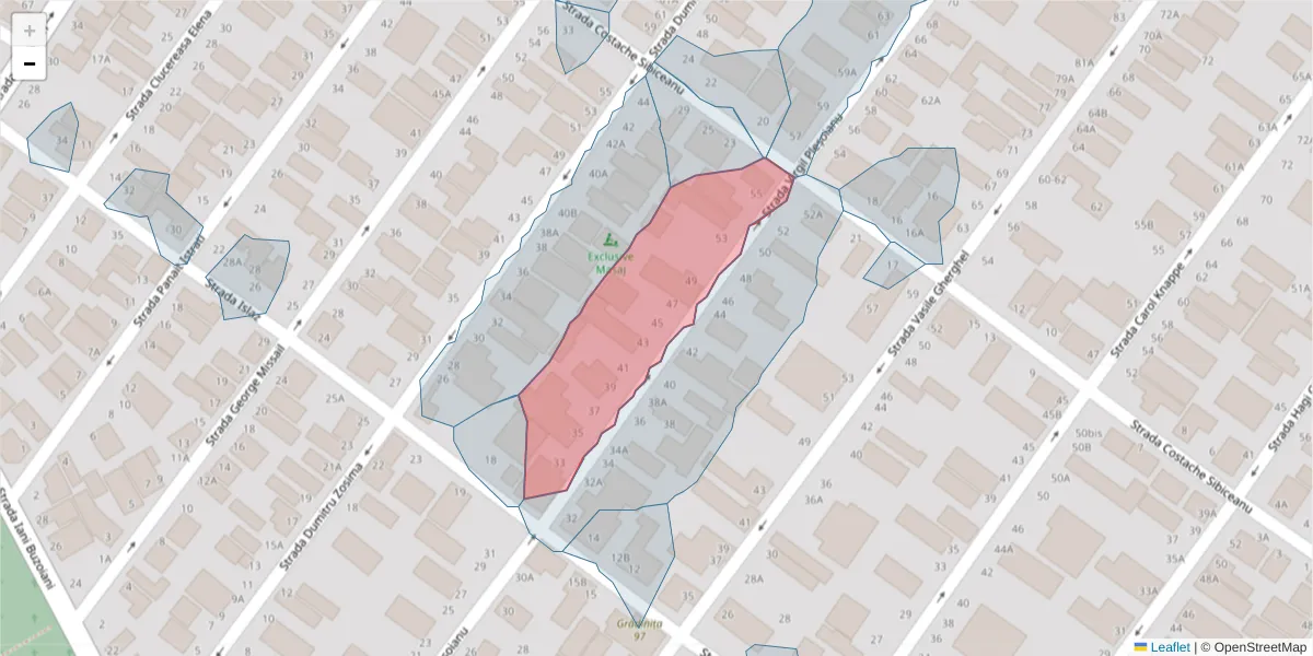 Hartă a codului poștal  și a codurilor poștale învecinate