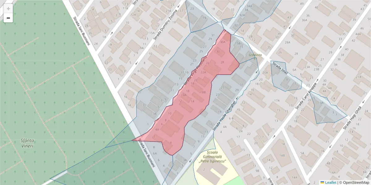 Hartă a codului poștal  și a codurilor poștale învecinate