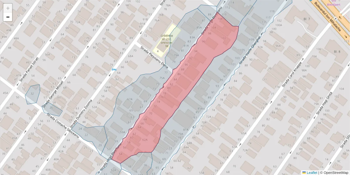 Hartă a codului poștal  și a codurilor poștale învecinate