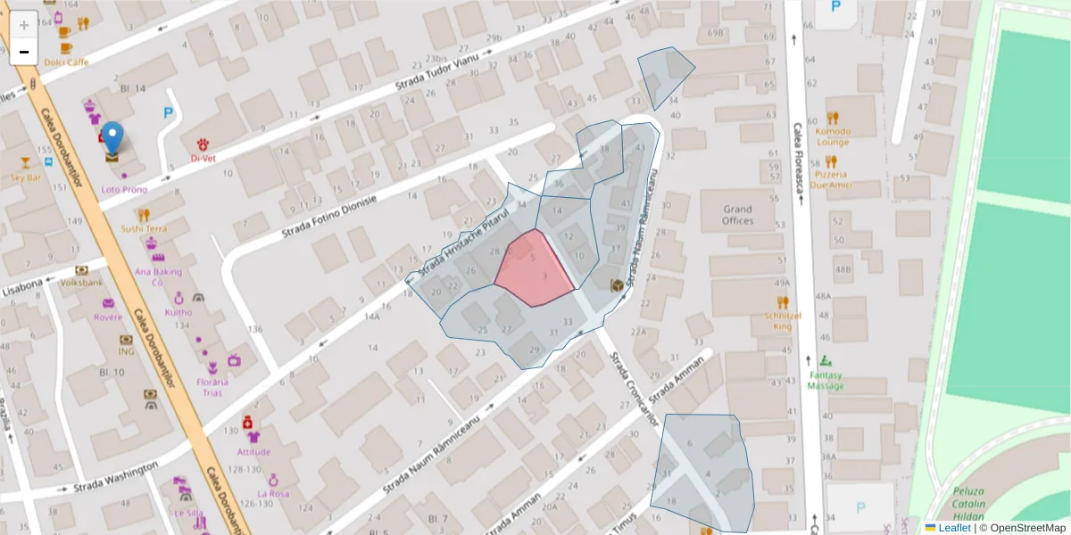 Hartă a codului poștal  și a codurilor poștale învecinate