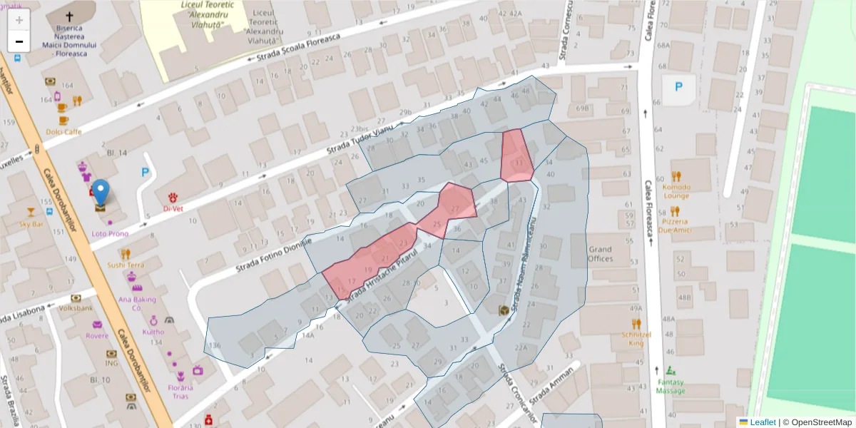 Hartă a codului poștal  și a codurilor poștale învecinate