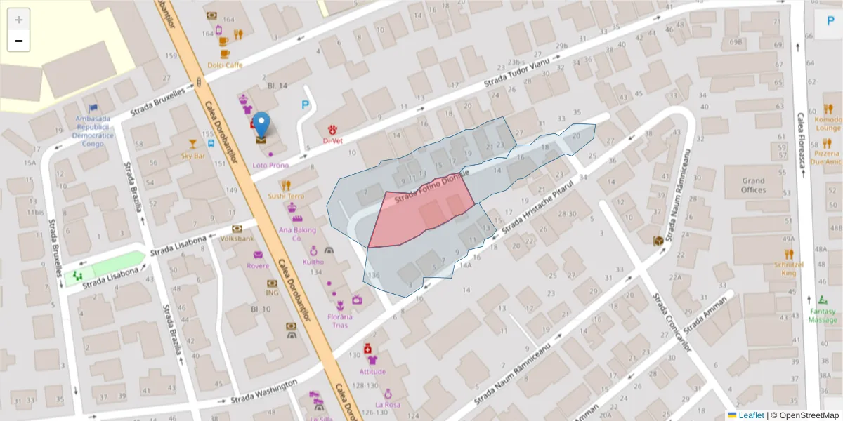 Hartă a codului poștal  și a codurilor poștale învecinate