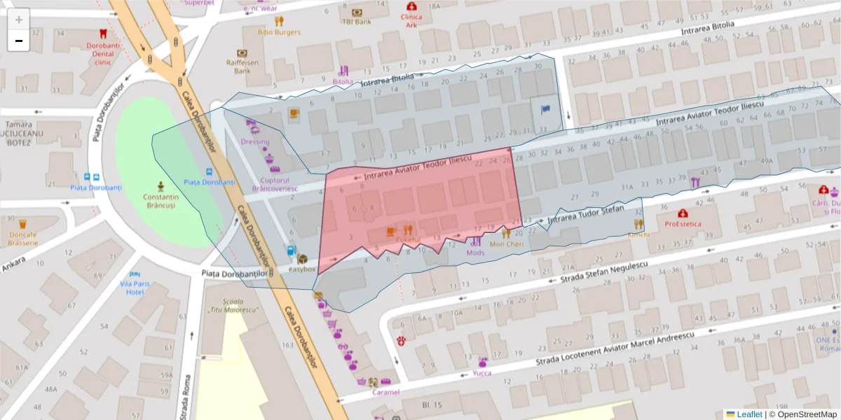 Hartă a codului poștal  și a codurilor poștale învecinate